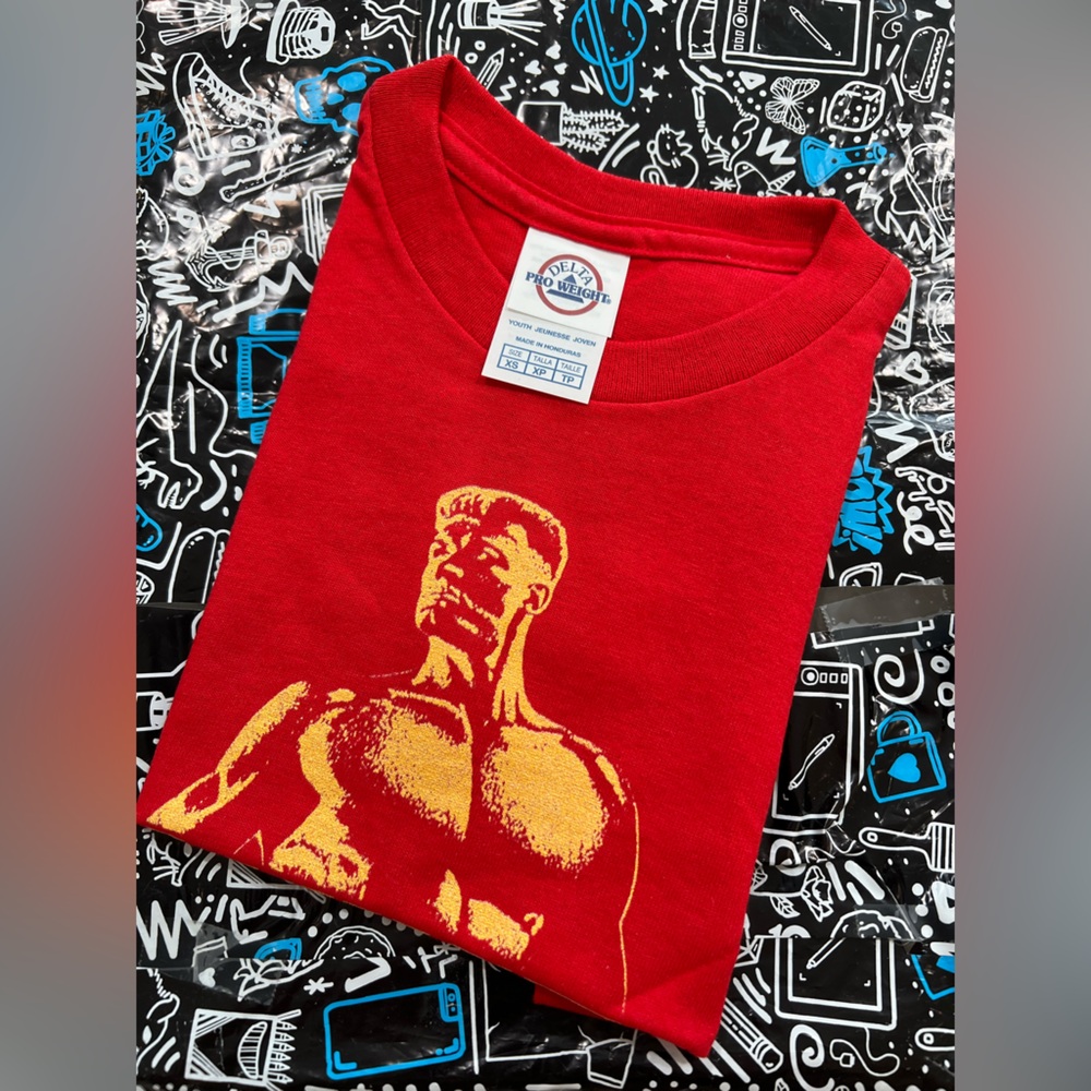Kids Red Graphic Rocky IV T-Shirt XS
